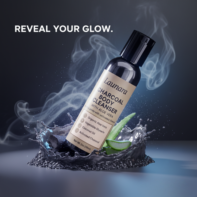 Launara Charcoal Body Cleanser